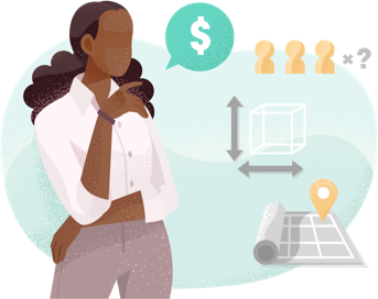 Business woman calculating costs of insurance. Business woman calculating costs of insurance.