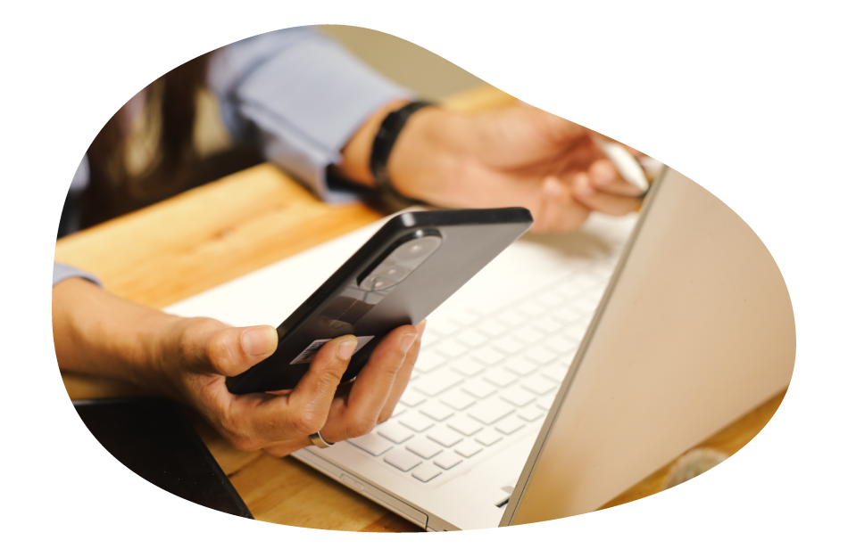 The owner of a cleaning business calculating insurance costs. The owner of a cleaning business calculating insurance costs.