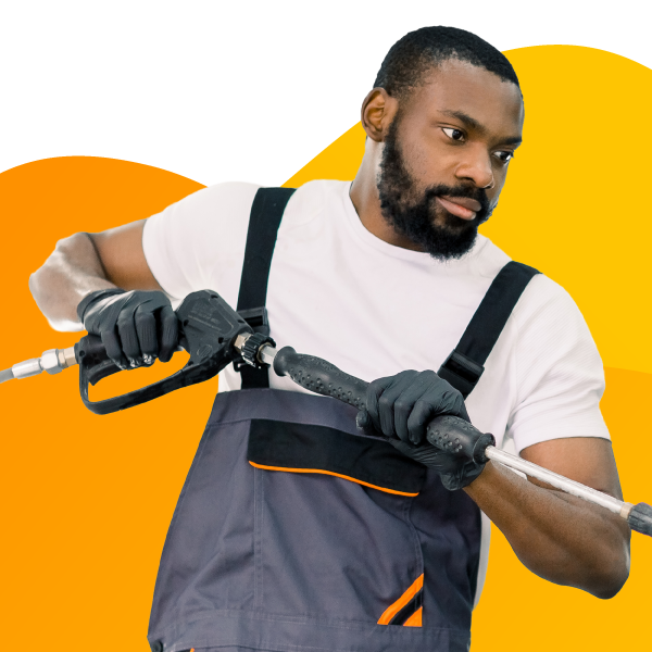 Pressure washing professional