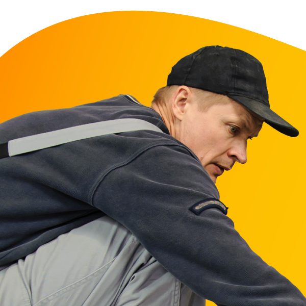 A paving contractor spreading asphalt.