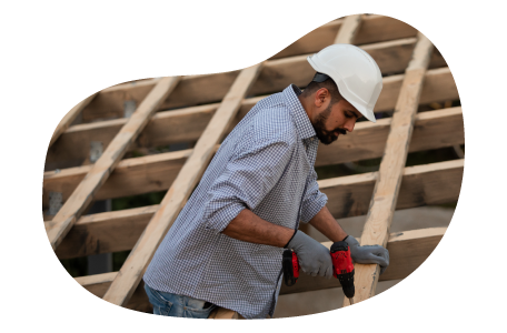 Roofing professional installing materials Roofing professional installing materials.