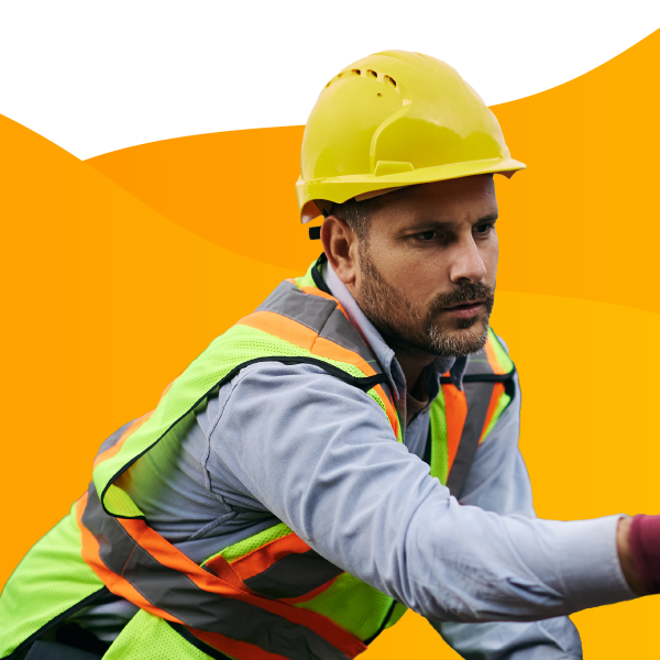 Roofing professional installing materials