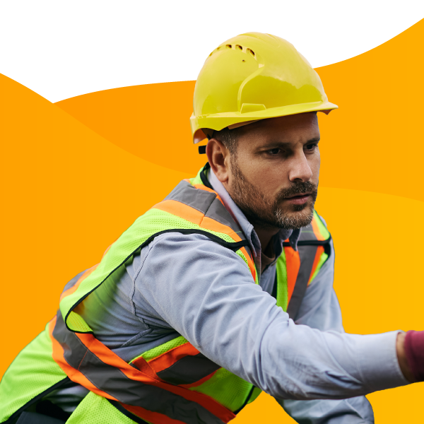 Roofing professional installing materials