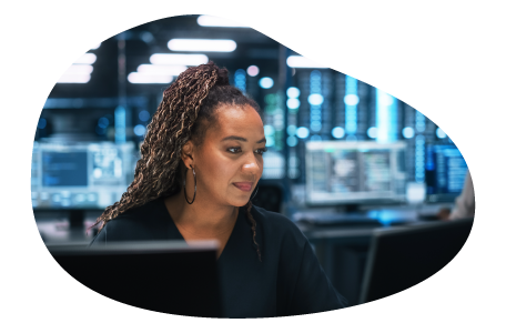 A cybersecurity company consultant working on a project for a client A cybersecurity company consultant working on a project for a client