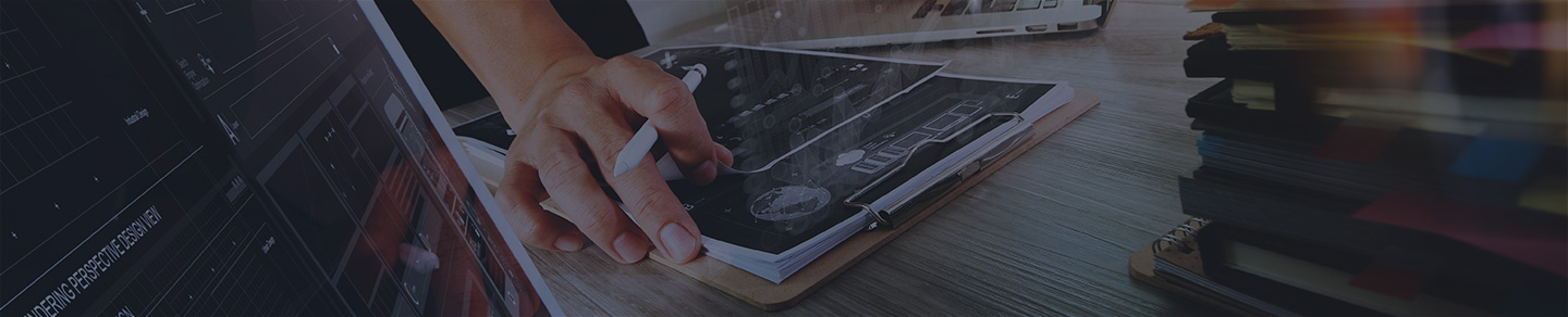 Data scientist at desk with a clipboard full of papers. Data scientist at desk with a clipboard full of papers.