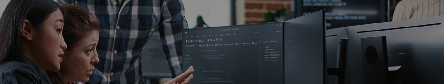 Employees working together at an edtech company.