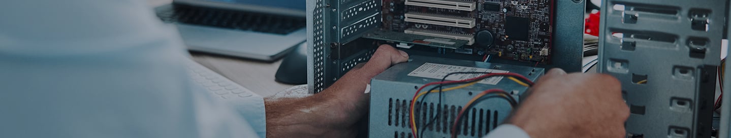 A PC builder working on a project.