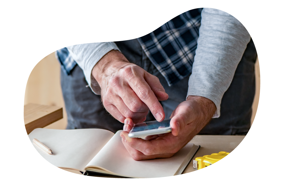 The owner of a landscaping business calculating insurance costs.