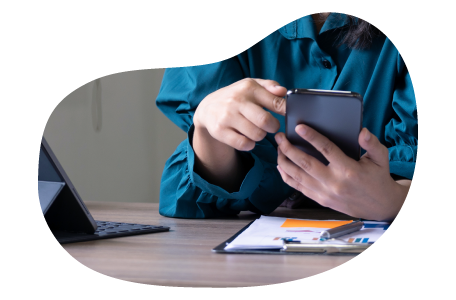 A service professional calculating the cost of business insurance.