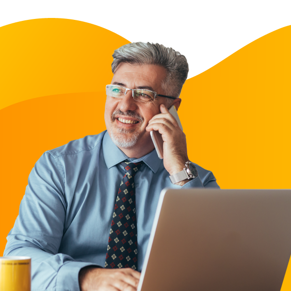 A commercial landlord on the phone with a tenant.