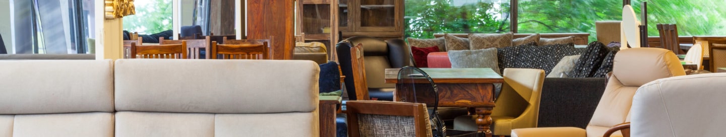 A furniture store show room.