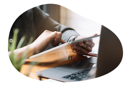 A small business owner calculating the cost of a business owner's policy.