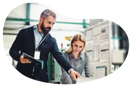 A business consultant providing advice to a client. A business consultant providing advice to a client.