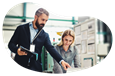 A business consultant providing advice to a client.