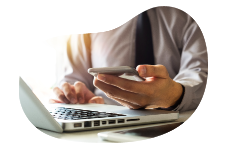 A small business owner calculating the cost of professional liability insurance.