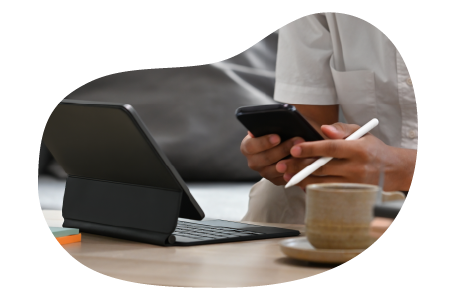 Small business owner calculating their business insurance costs. Small business owner calculating their business insurance costs.